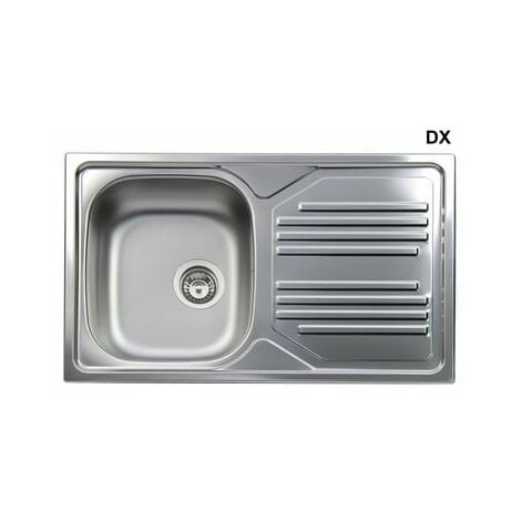 LAVELLO INCASSO IN ACCIAIO INOX CON 1 VASCHETTA cm 86 gocciolatoio dx APELL