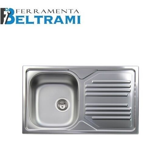 LAVELLO INCASSO IN ACCIAIO INOX CON 1 VASCHETTA cm 86 gocciolatoio dx APELL