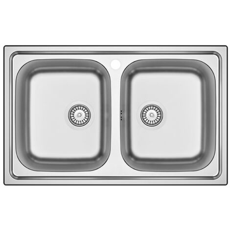 LAVELLO INCASSO IN ACCIAIO INOX MOD. LS05 80x50 CM cm. 80 x 50