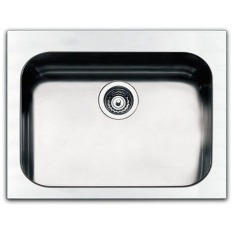 LAVELLO INCASSO IN ACCIAIO SPAZZOLATO  57X51 CM- cm 57 x 51 x 20- APELL- pezzi 1