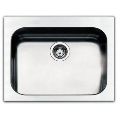 LAVELLO INCASSO IN ACCIAIO SPAZZOLATO  58X50 CM cm 58 x 50 x 20
