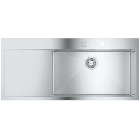 Lavello incasso K1000 con gocciolatoio 1160x520mm inox