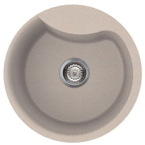 Lavello incasso rotondo diametro 48 cm color avena - Smeg LSE48AV