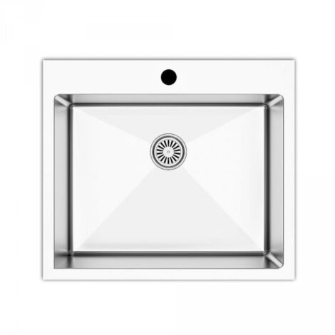 Lavello incasso SA3070 una vasca 55x48 cm. inox