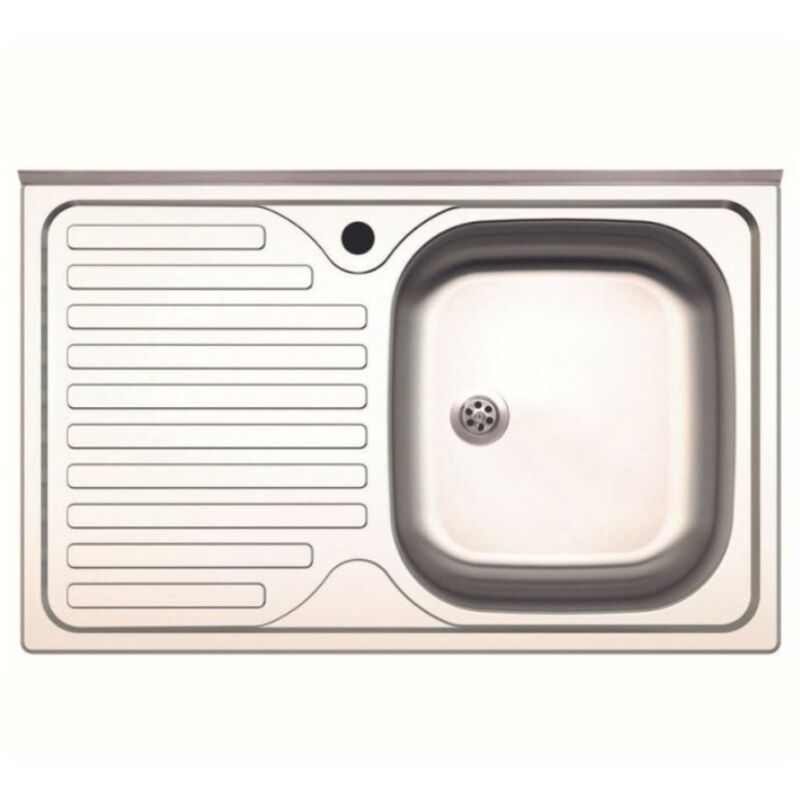 Kit Cucina Lavello Inox 1 Vasca Dx Con Gocciolatoio Cm.80 Salone