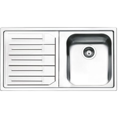 Lavello inox 86x50 cm gocciolatoio sinistro