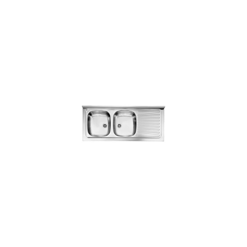 Lavello Acciaio Inox 2 Vasche Con Gocciolatoio Per