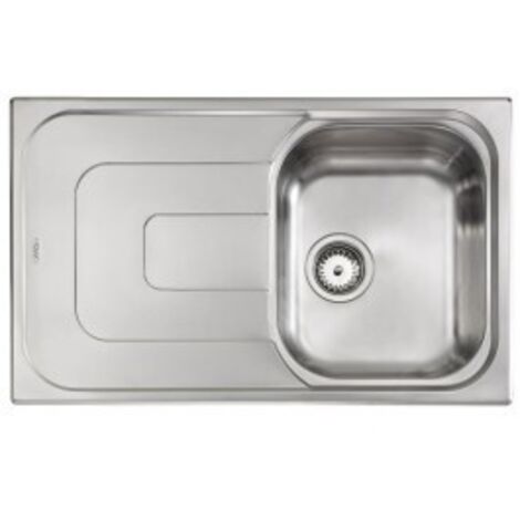Lavello PIZZICA 79x50 1 vasca destra+ gocciolatoio ACCIAIO INOX
