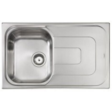 Lavello PIZZICA 79x50 1 vasca sinistra+ gocciolatoio ACCIAIO INOX