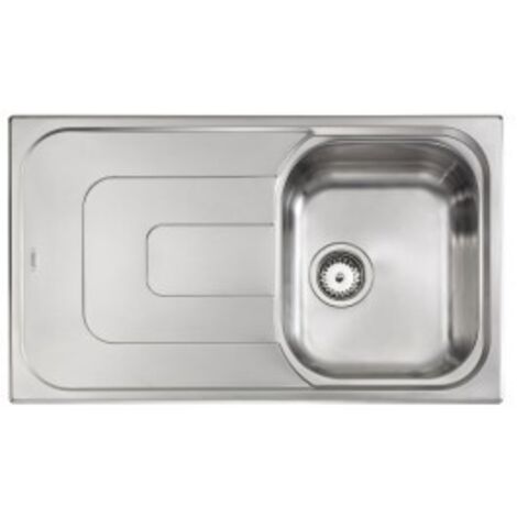 Lavello PIZZICA 86x50 1 vasca destra+ gocciolatoio ACCIAIO INOX