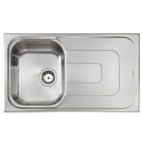 Lavello PIZZICA 86x50 1 vasca sinistra+ gocciolatoio ACCIAIO INOX