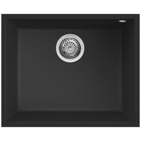 Lavello QUADRA 105 54x44 1 vasca BLACK 86 SOTTOTOP