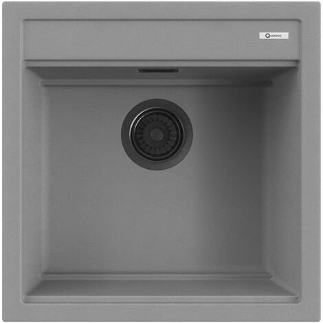 Lavello Quareco incasso 1 vasca 51×51 Prime 50 Granito Grigio QLP050GR
