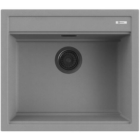 Lavello Quareco incasso 1 vasca 57×51 Prime 60 Granito Grigio QLP060GR