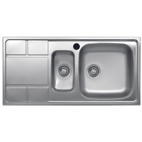 Lavello SAXT332 100x50 cm 2 vasche sinistro