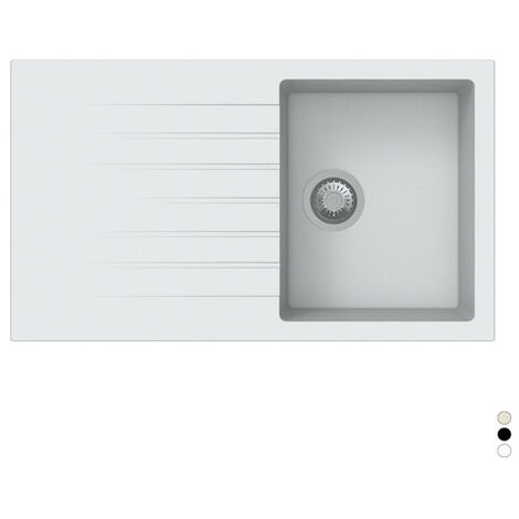 LAVELLO SINTETICO DA INCASSO 1 VASCA CM 86 Bianco