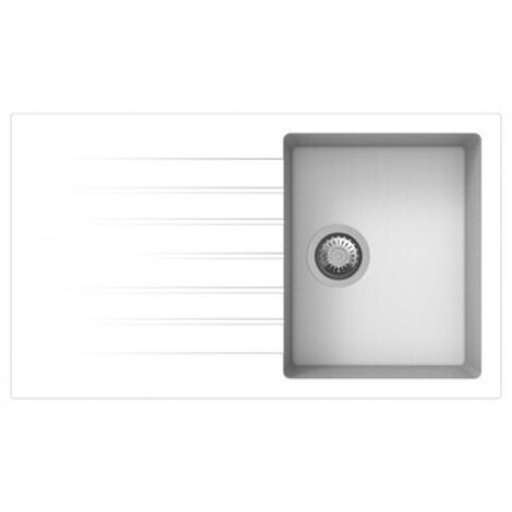 LAVELLO SINTETICO DA INCASSO 1 VASCA CM 86 Nero