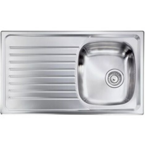 Lavello SIROS 86X50 1 vasca destra+ gocciolatoio ACCIAIO INOX finitura Satinato
