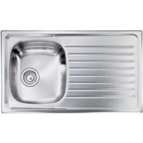 Lavello SIROS 86X50 1 vasca sinistra+ gocciolatoio ACCIAIO INOX finitura Satinato