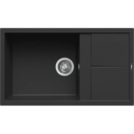 Lavello UNICO 410 86X50 1 vasca + gocciolatoio BLACK 86