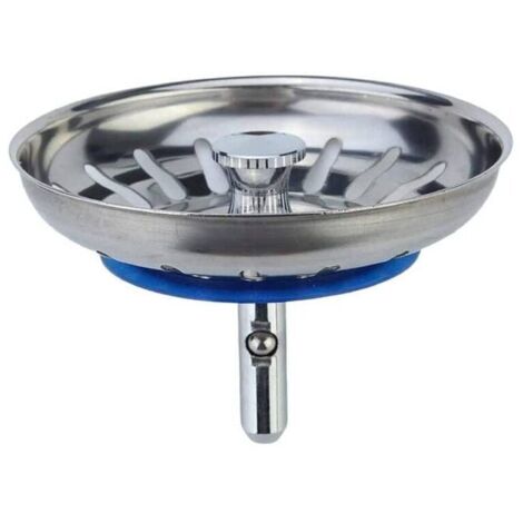Scarico Lavandino Bagno Set 2 Tappi Filtro Per Lavello Tomario - In Acciaio Inox 304, Foro 84-85,3mm, Per Cucina E Bagno Tappo Lavandino