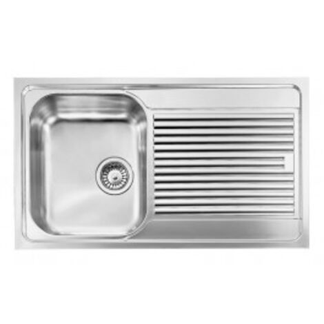 Lavello ZENITH 210 86x50 1 vasca sinistra+ gocciolatoio ACCIAIO INOX