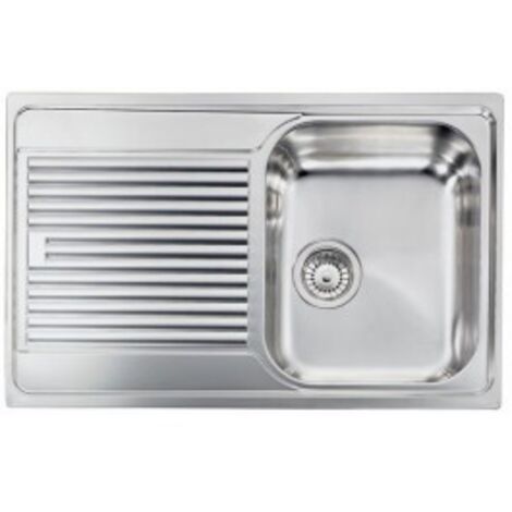 Lavello ZENITH 79x50 1 vasca destra+ gocciolatoio ACCIAIO INOX
