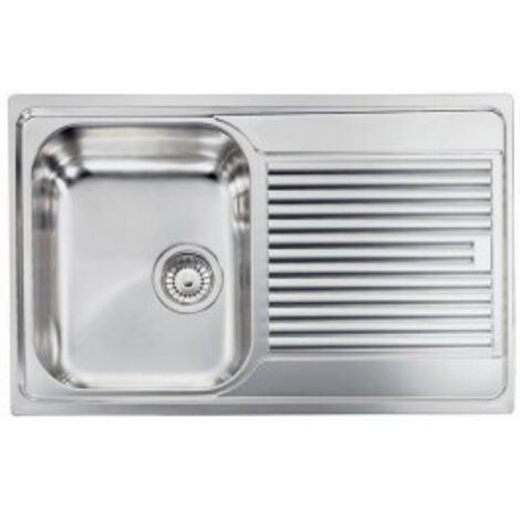 Lavello ZENITH 79x50 1 vasca sinistra+ gocciolatoio ACCIAIO INOX