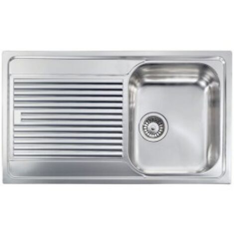 Lavello ZENITH 86x50 1 vasca destra+ gocciolatoio ACCIAIO INOX