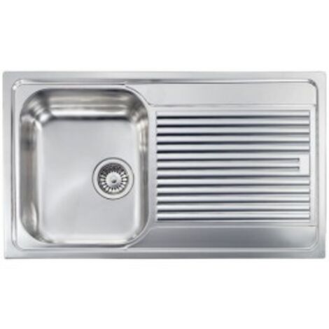 Lavello ZENITH 86x50 1 vasca sinistra+ gocciolatoio ACCIAIO INOX