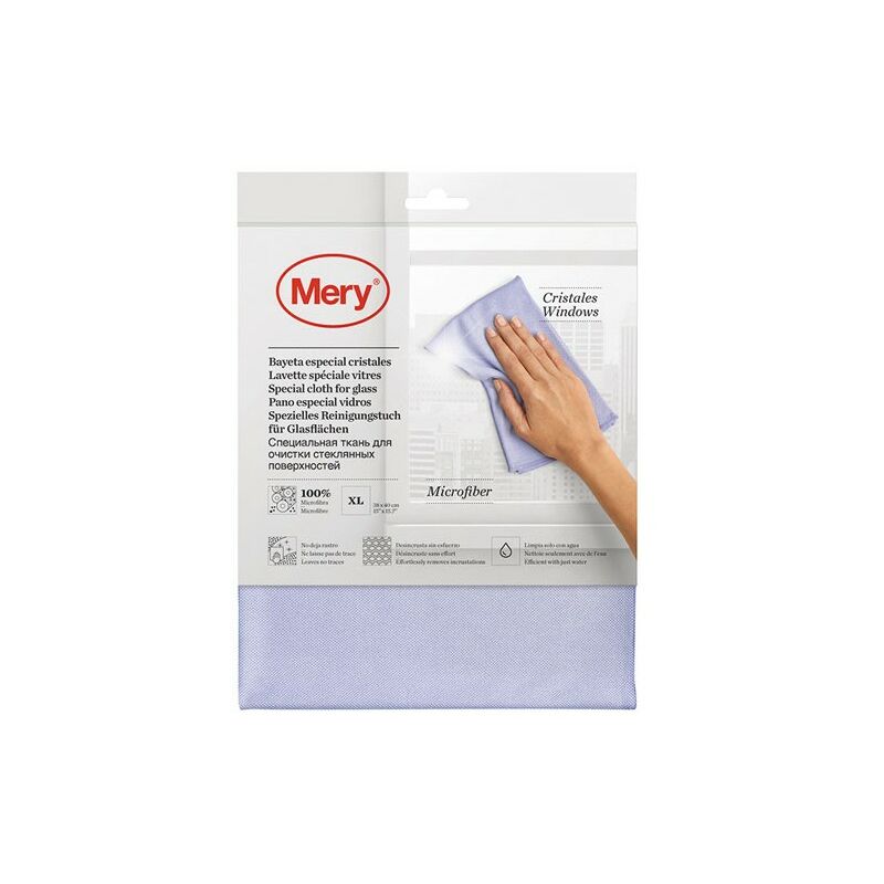 Mery - Lavette chiffon vitre microfibre 0951