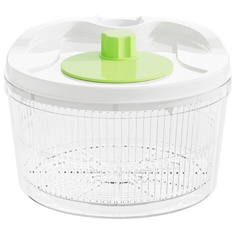 Laveuse-essoreuse à salade et légumes, double couche en PP approuvé pour aliments, base de visualisation et manipulation facile, lavable au lave-vaisselle, accessoire de cuisine pour fruits délicats