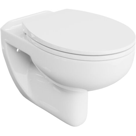 LAVITA Arctic WC suspendu  L'abattant de WC à chute lente  WC suspendu sans bord  WC  350x535x420  blanc brillant