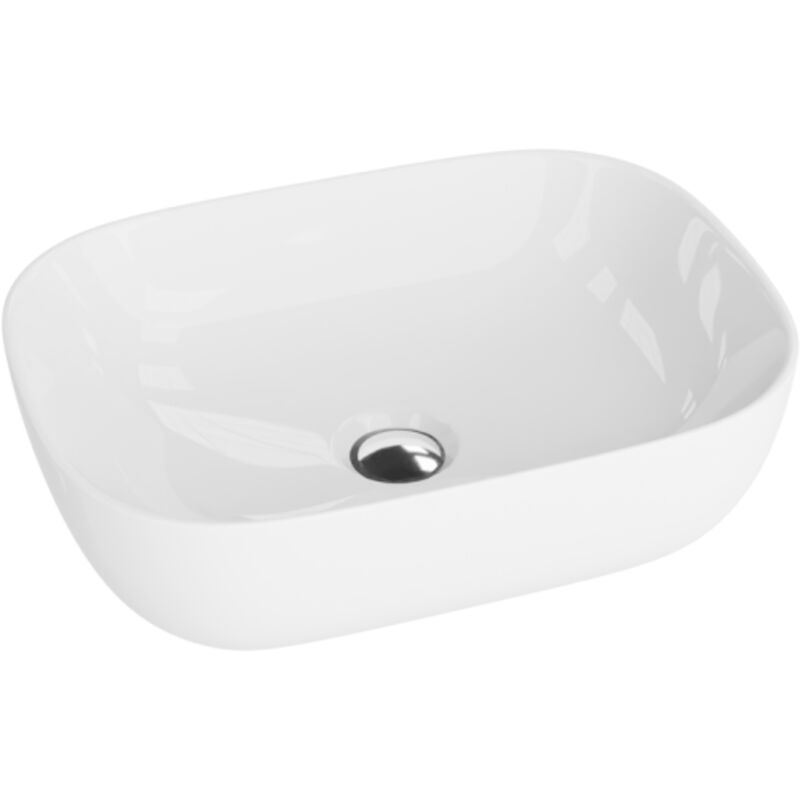 Lavita - Aufsatzwaschtisch Costa Aufsatzwaschbecken Rechteckig Waschbecken Ohne Überlauf Und Hahnloch Aus Hochwertigem Porzellan Waschtisch 46x32,