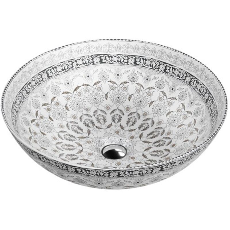 Lavita - Aufsatzwaschtisch Rosa Kolor Aufsatzwaschbecken Rund Waschbecken Ohne Überlauf Und Hahnloch Aus Hochwertigem Porzellan Waschtisch 40x40x13,