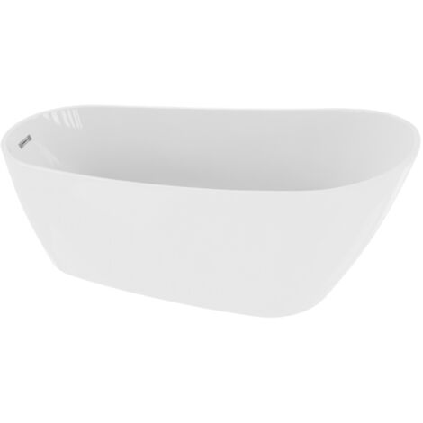 LAVITA Comodo 1500 baignoire îlot 150x78x72 cm acrylique Baignoires rectangulaires Moderne 260 L Revêtement antibactérien Blanc brillant