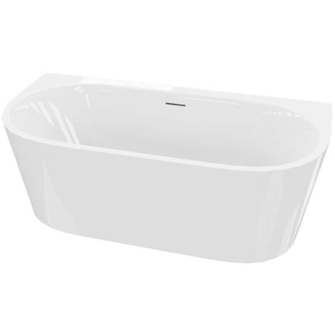 LAVITA Freistehende Badewanne Reus 1800 Acryl 180x89x73 cm Weiß Glanz