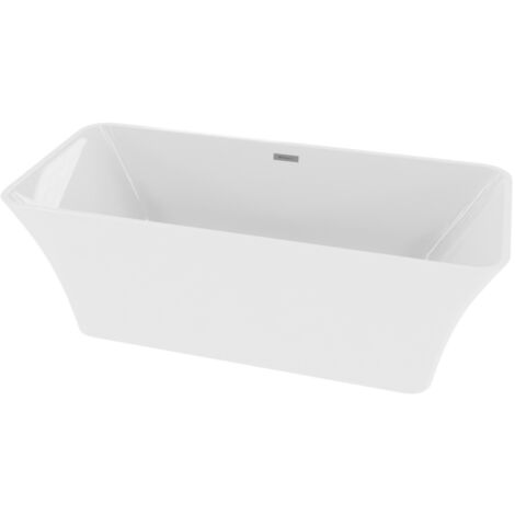 LAVITA Freistehende Badewanne Rilassa 1700 Acryl 170x75x58 cm Weiß Glanz