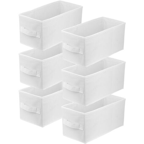 Lavita Storage Box  faltbare Aufbewahrung Boxen 15 x 31 x 15 cm  Schubladen-Organizer Box Ordnungssysteme für Kleidung  Kleideraufbewahrung & Organisation  Weiss  6 stück