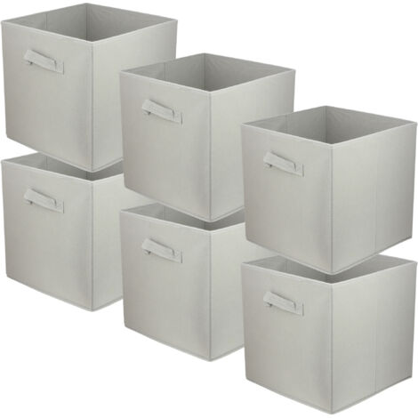 Lavita Storage Box  faltbare Aufbewahrung Boxen 31 x 31 x 31 cm  Schubladen-Organizer Box Ordnungssysteme für Kleidung  Kleideraufbewahrung & Organisation  Hellbraun  6 stück