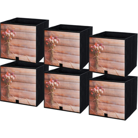 Lavita Storage Box  faltbare Aufbewahrung Boxen 31 x 31 x 31 cm  Schubladen-Organizer Box Ordnungssysteme für Kleidung  Kleideraufbewahrung & Organisation  Strauß  6 stück