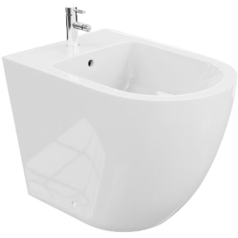 LAVITA Universal Stehbidet Sofi mit Hahnloch und Überlaufschutz aus Keramik