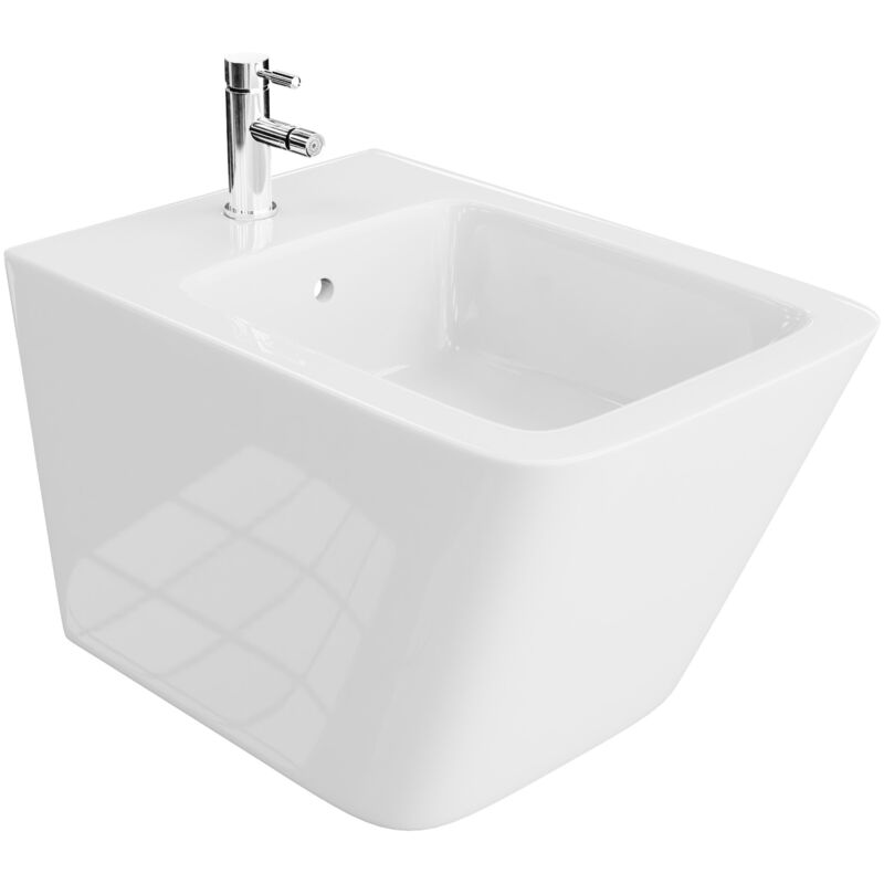 Universal Wand-bidet Lago Mit Hahnloch Und Überlaufschutz Aus Keramik - Lavita