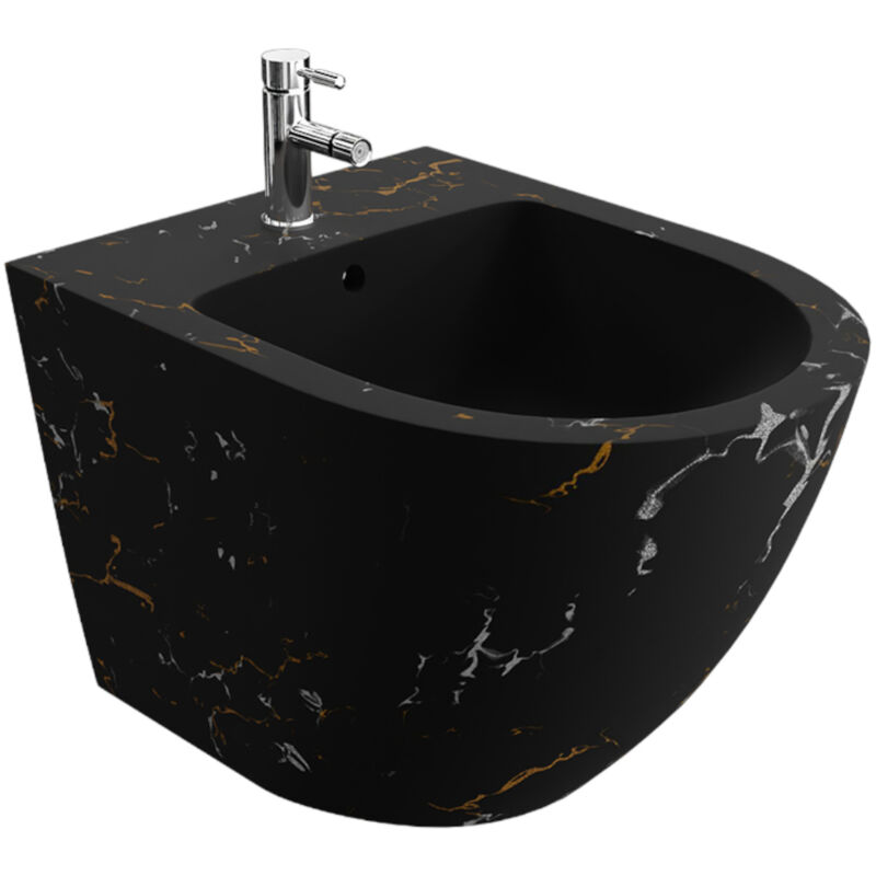 Lavita Universal Wand-bidet Sofi Fire Mit Hahnloch Und Überlaufschutz Aus Keramik