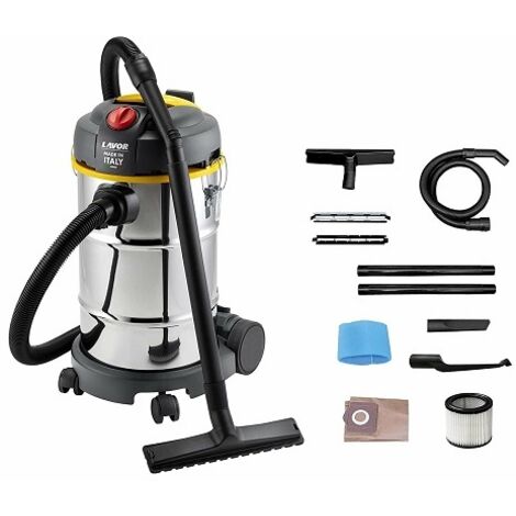 Lavor Wt30x Aspirapolvere Aspiraliquidi Lavor Wt 30 X Aspirapolvere  Aspiraliquidi Con Motore Silenziato Fusto Inox 30lt