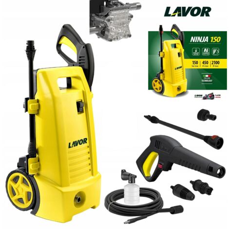 Lavor Myjka Ninja Plus 130, limpiadora de alta presión 130 bar, 1800W, ideal para limpieza de patios, compacto y potente, diseño ergonómico, fácil almacenamiento