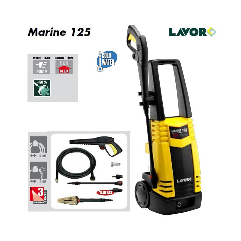 

Lavor - Limpiador de alta presión 125 Bars 1800W 400L/h - Marina 125