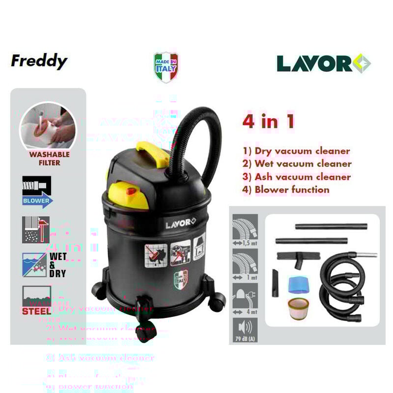 

Lavor - Aspiradora 4 en 1 1000W 20L 35L/s - FREDDY