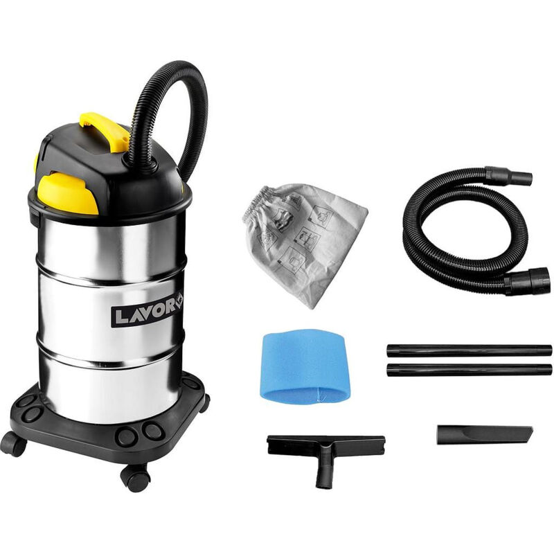

Lavor - Aspirador en seco y húmedo de acero inoxidable 1000W 180 mbar 30L - Vac 30 S