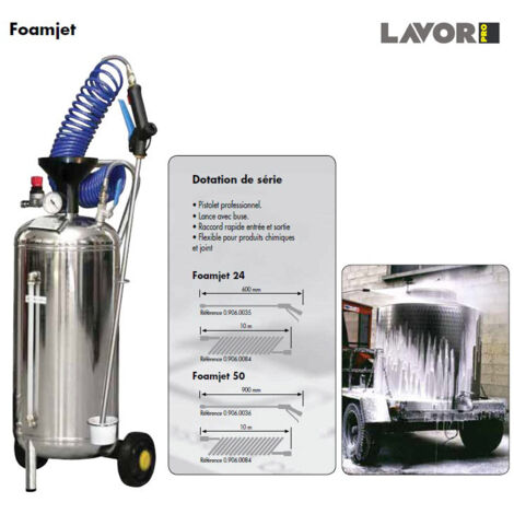 Lavor Pro - Pulverizador de espuma de acero inoxidable 24L 6bar lanza 600mm - FOAMJET SX24